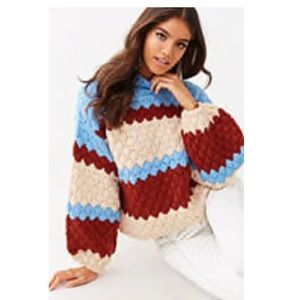 Gorgeous Vintage-look Bell Sleeve Chunky Sweater